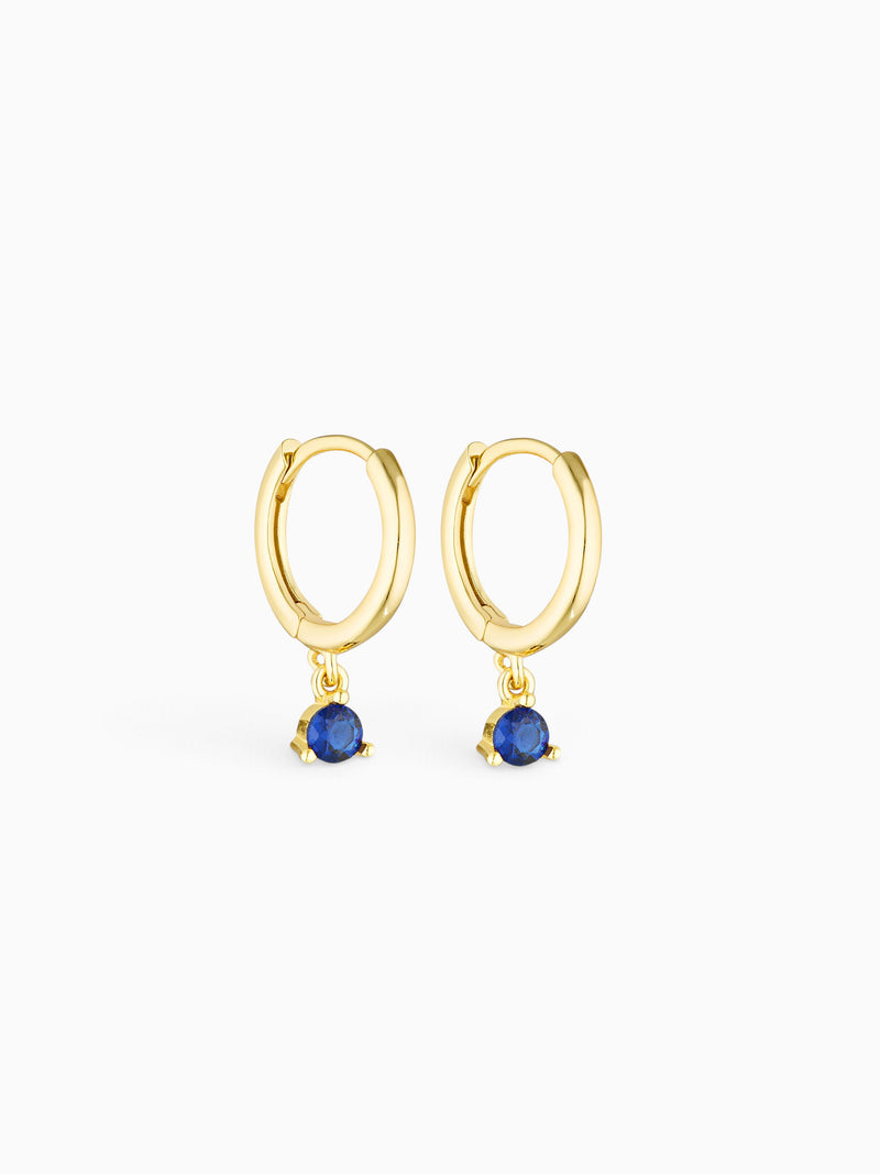 ANGEL CHARM HOOPS - SAPPHIRE