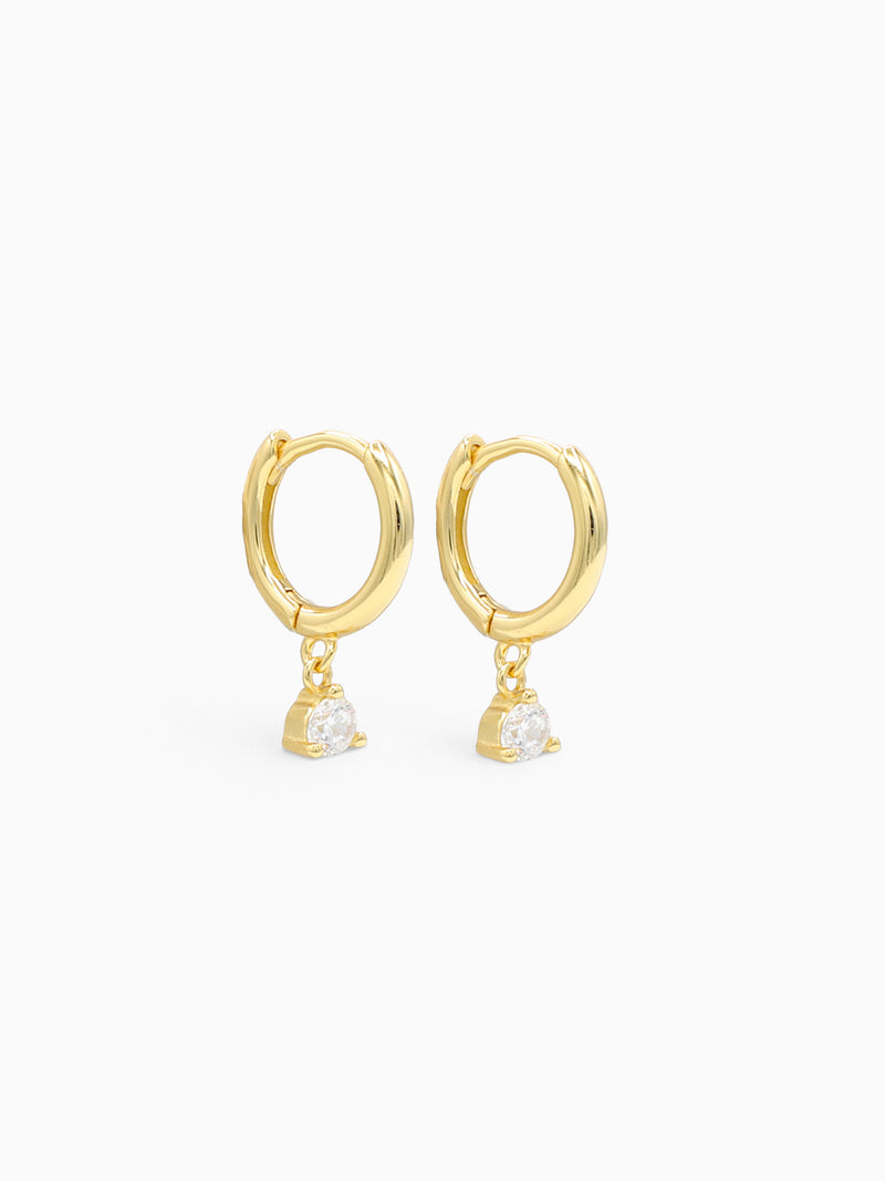 ANGEL CHARM HOOPS - CLEAR