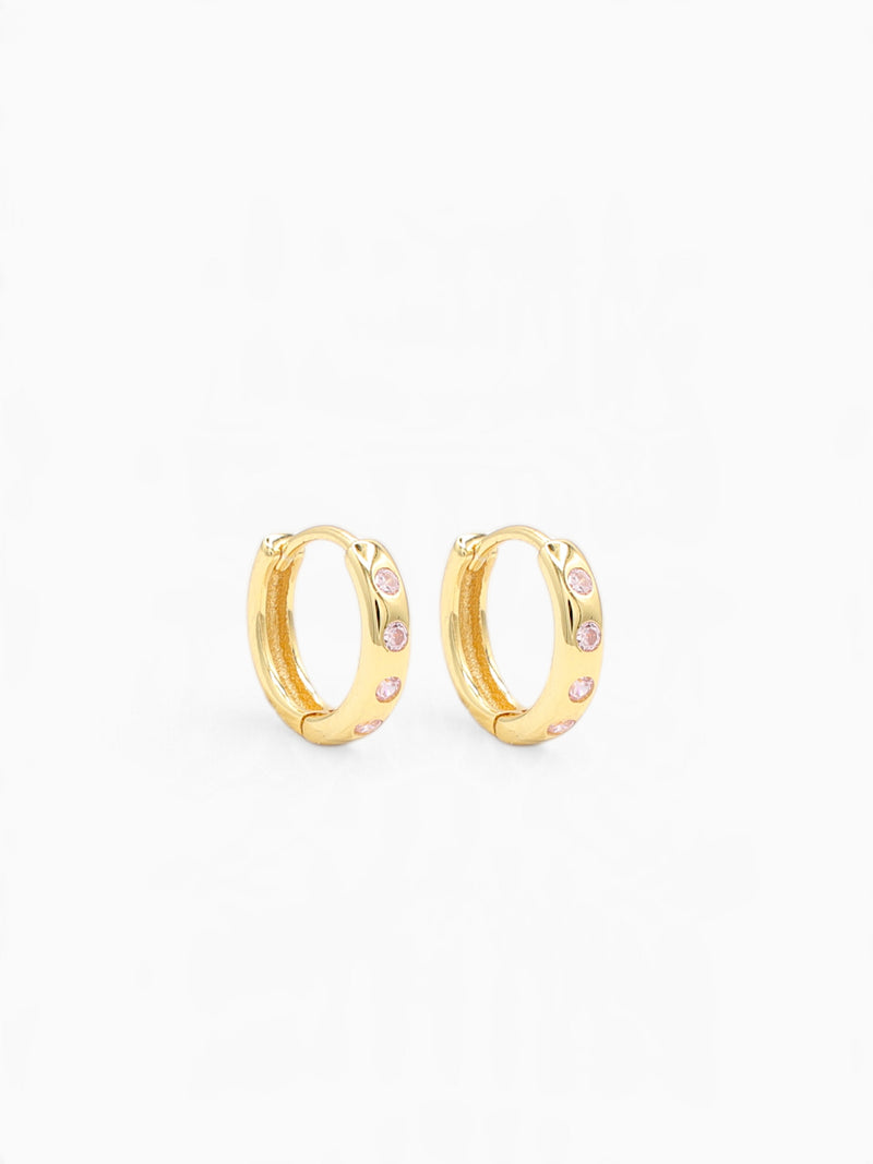 CONQUER HOOPS - PINK TOURMALINE