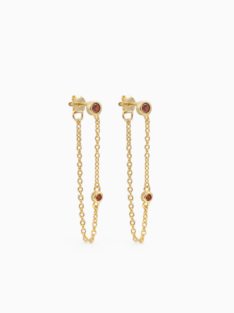 ESTE EARRINGS - GARNET