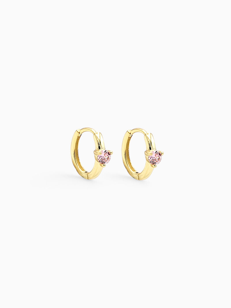 ELLADA HOOPS - PINK TOURMALINE