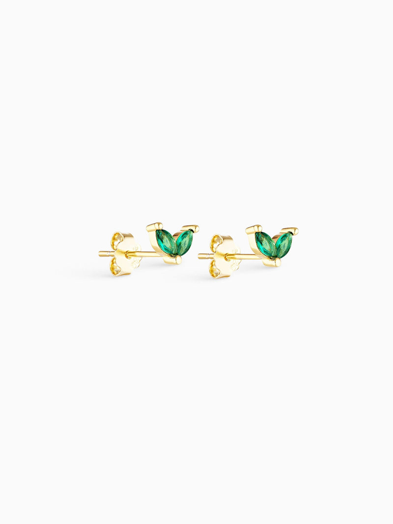 FEUILLE STUDS - EMERALD