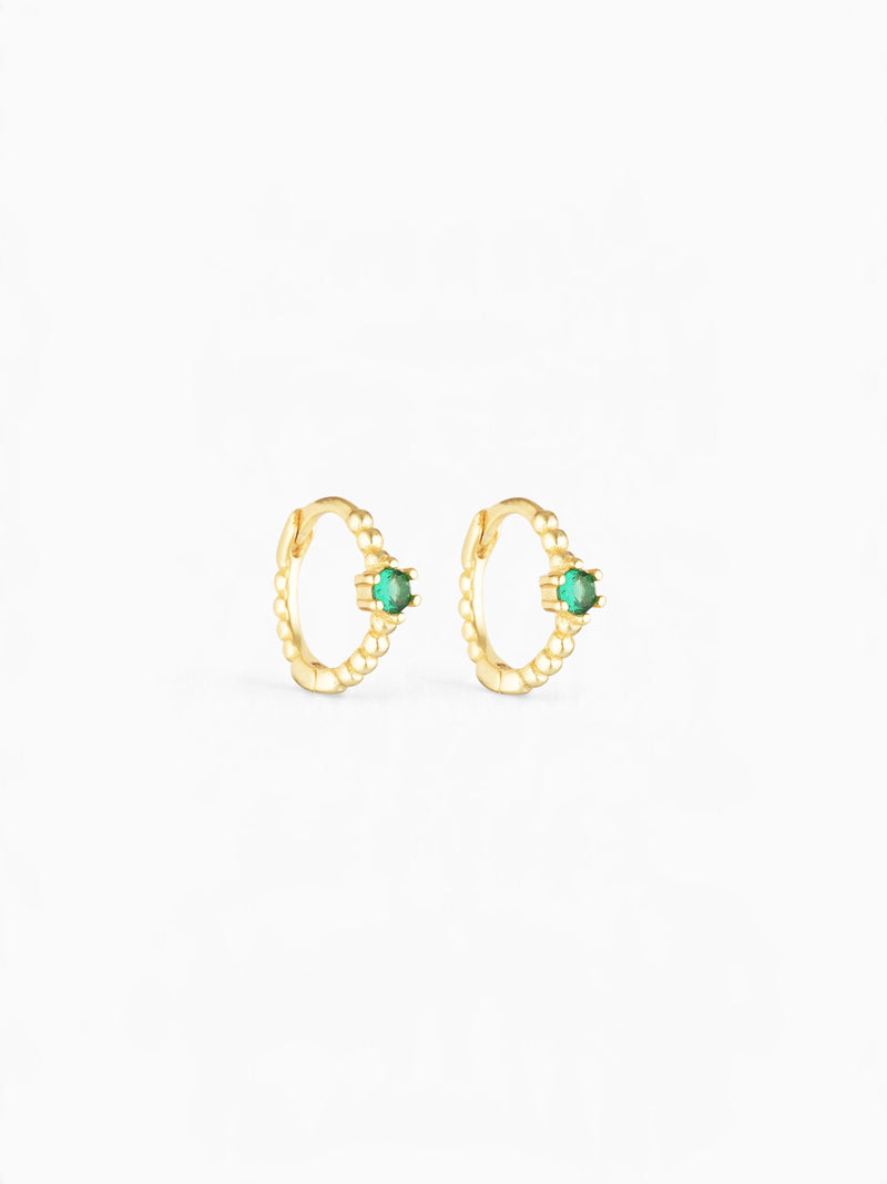 FREESIA HOOPS - EMERALD