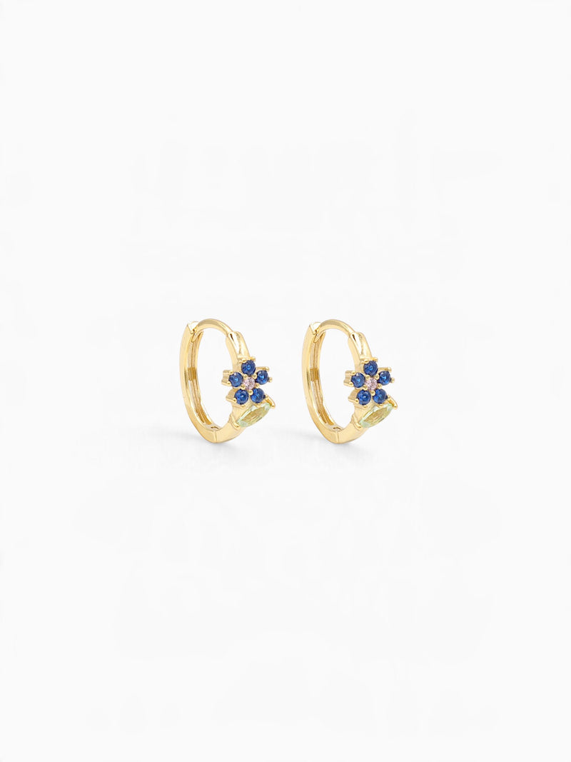 GARDENIA HOOPS - SAPPHIRE