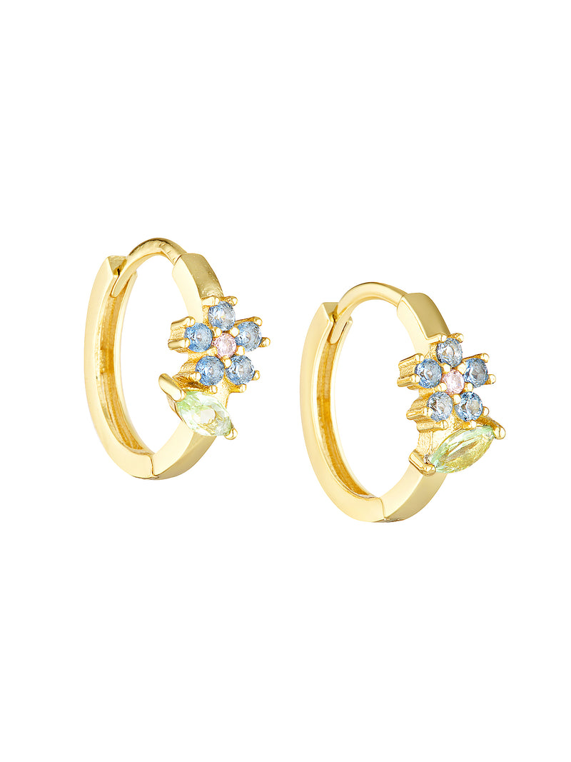 GARDENIA HOOPS - AQUAMARINE