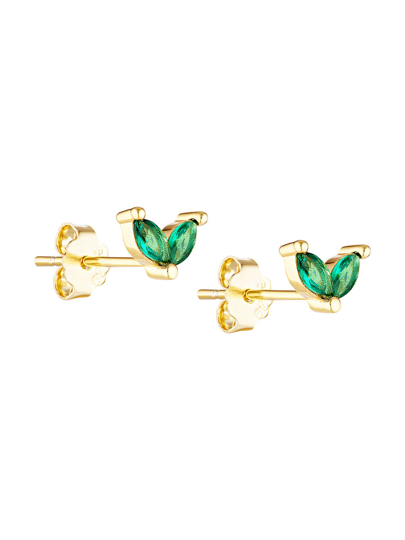 FEUILLE STUDS - EMERALD