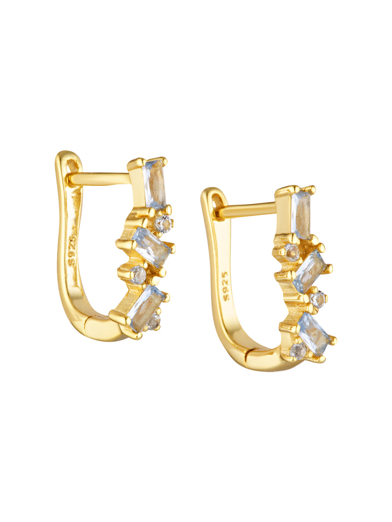LILY HOOPS - AQUAMARINE