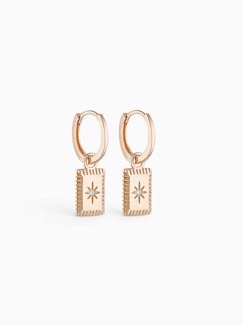 LUMIERE CHARM HOOPS - CLEAR