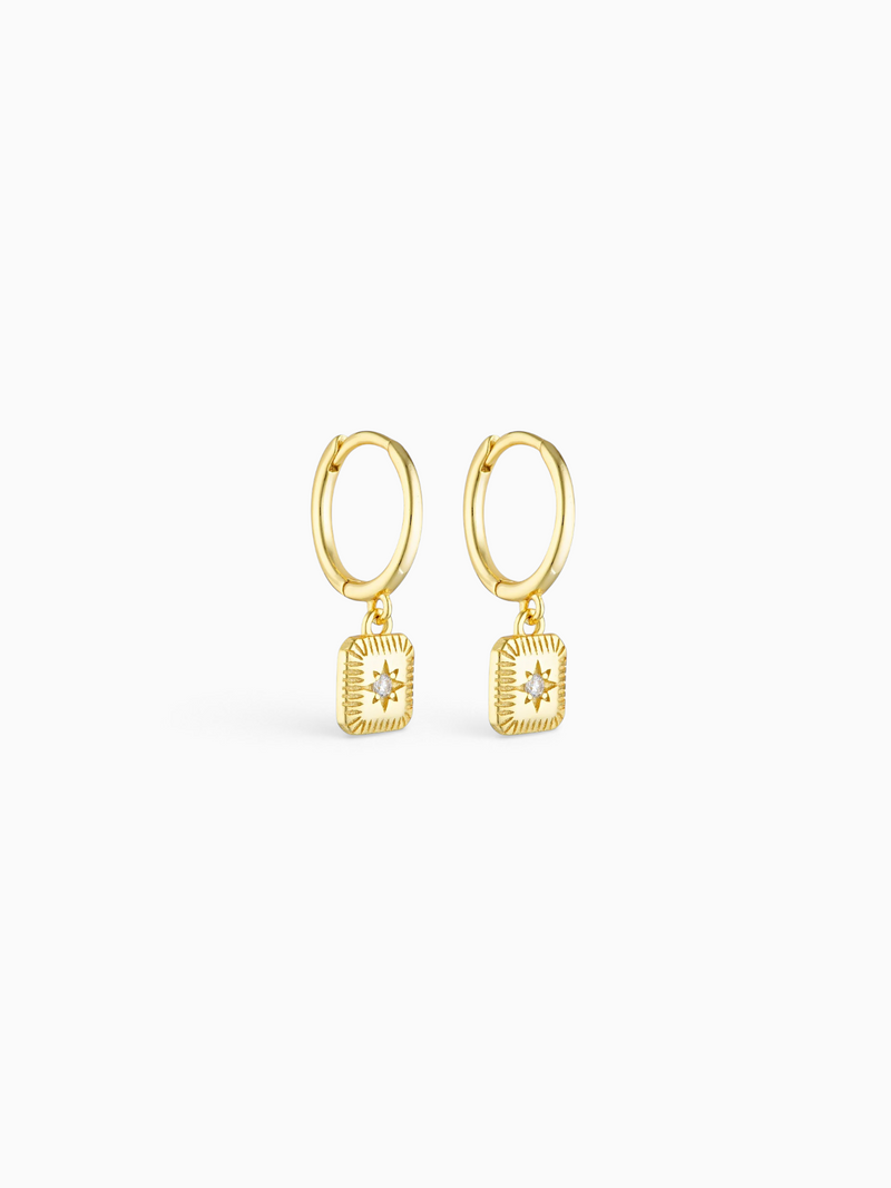 BLOOM CHARM HOOPS - CLEAR