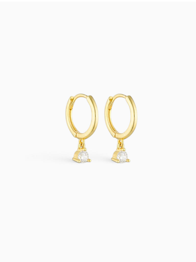 ANGEL PENDANT HOOPS - CLEAR