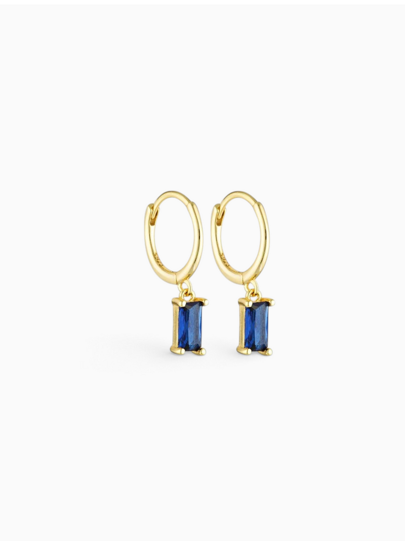 TULIPA CHARM HOOPS - SAPPHIRE