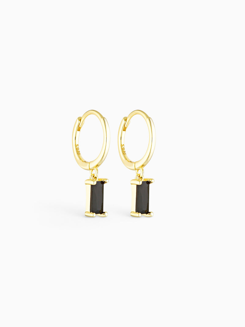 TULIPA CHARM HOOPS - ONYX