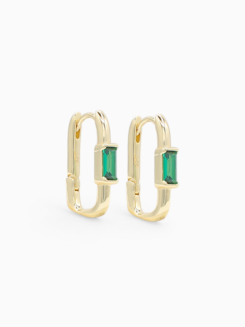 VIENNA SMALL HOOPS - EMERALD