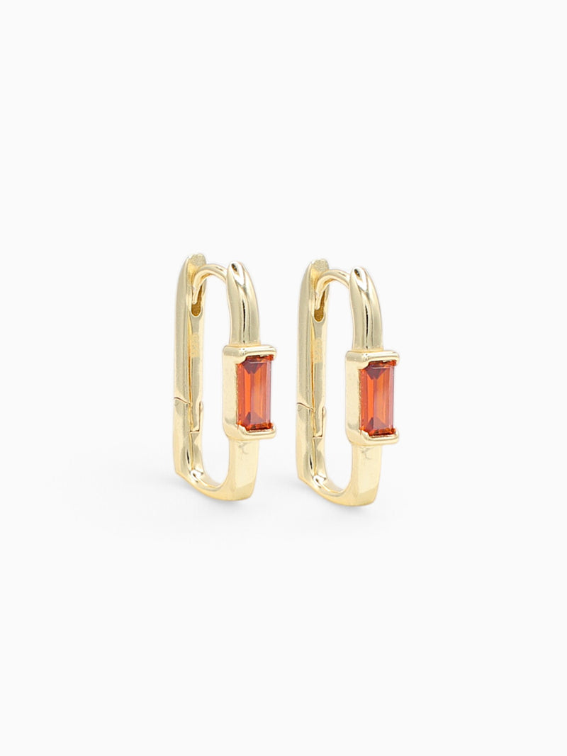 VIENNA SMALL HOOPS - GARNET