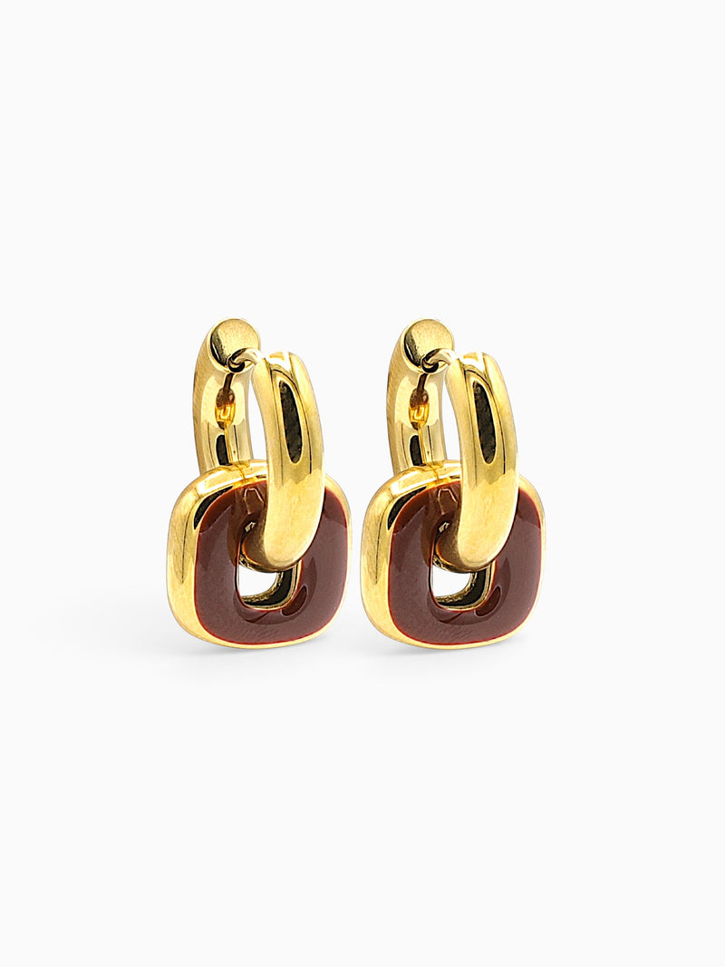 ELDORADO CHARM HOOPS - BROWN