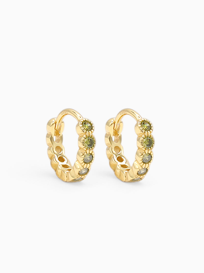 ELOWEN HOOPS - PERIDOT