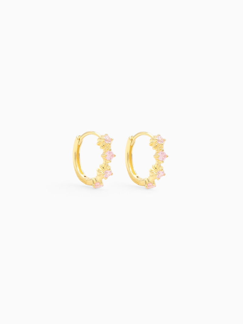 ELLE HOOPS - PINK TOURMALINE