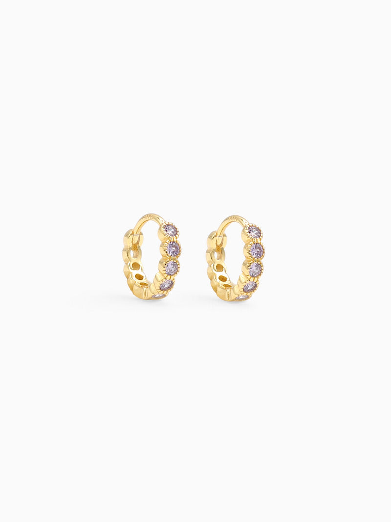 ELOWEN HOOPS - AMETHYST