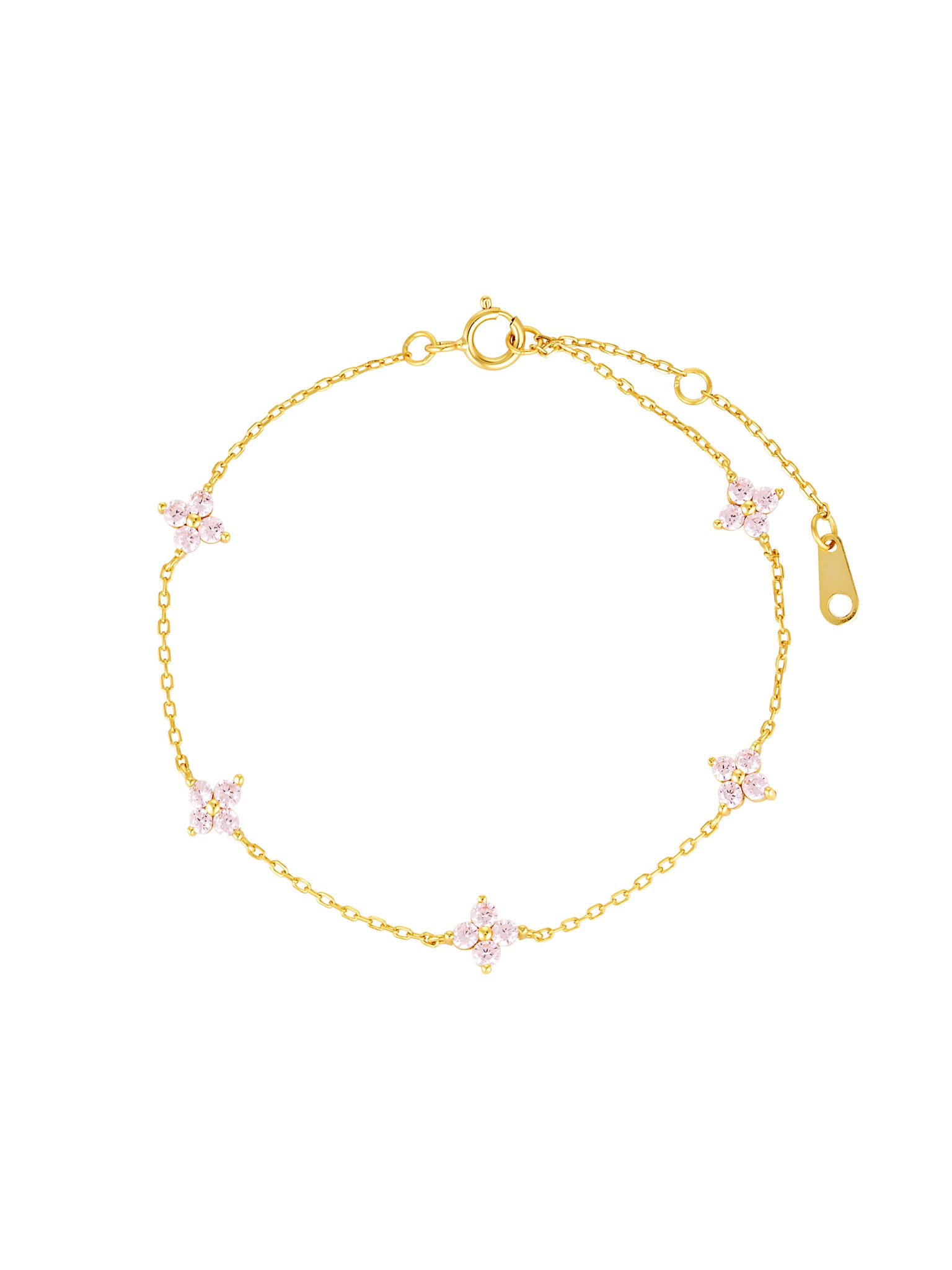 Pink Card Labels LITTLE LALUME FLOWER MULTI BRACELET - PINK TOURMALINE – Lalume The Label