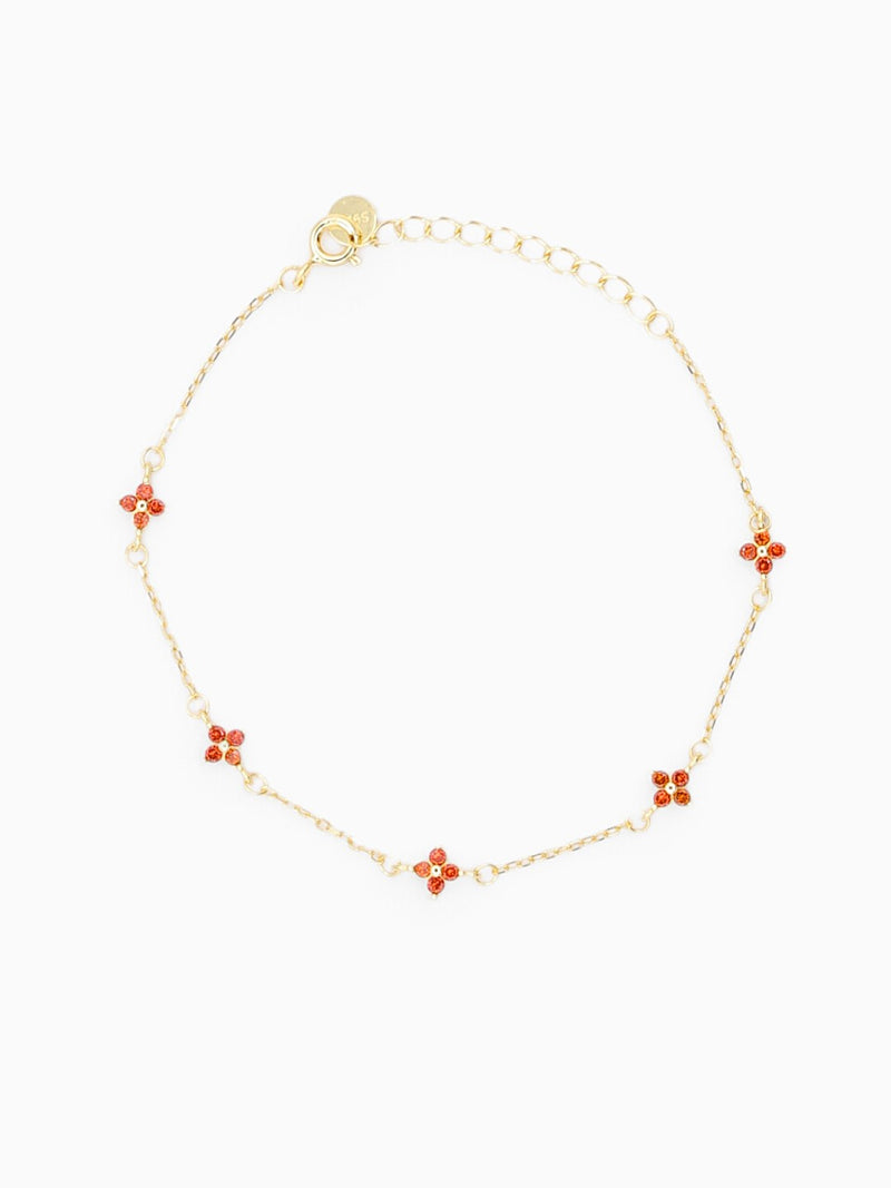 FLOWER MULTI BRACELET - GARNET