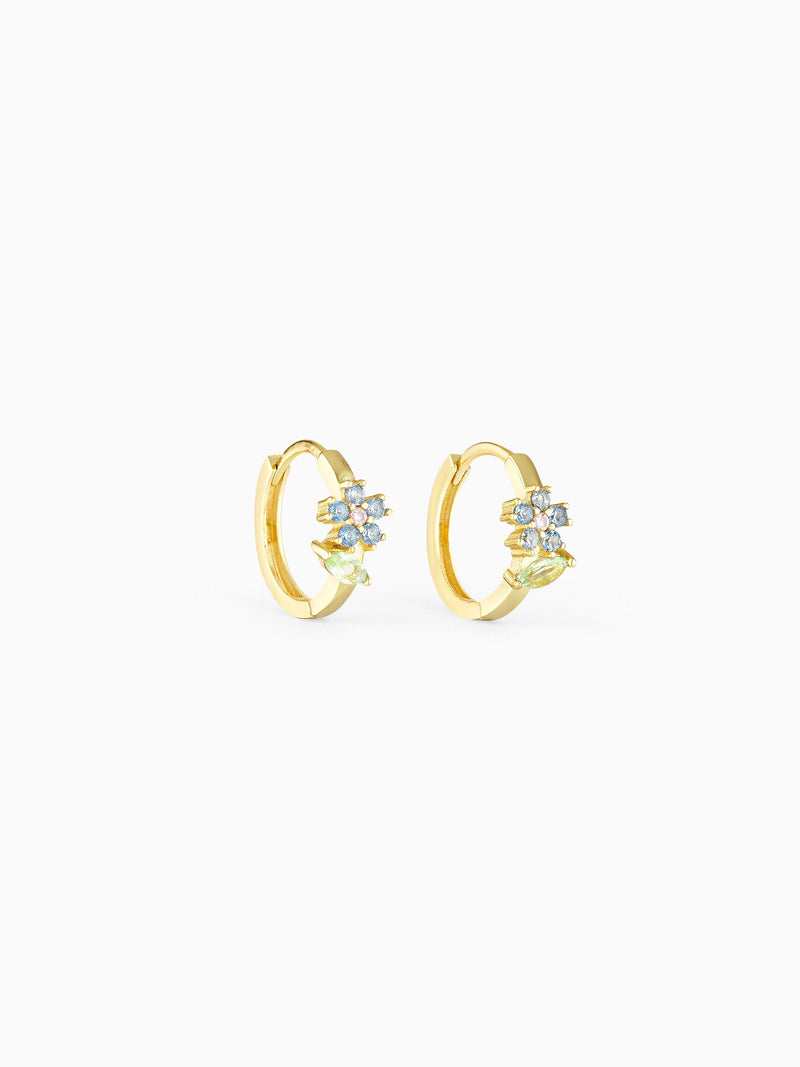 GARDENIA HOOPS - AQUAMARINE
