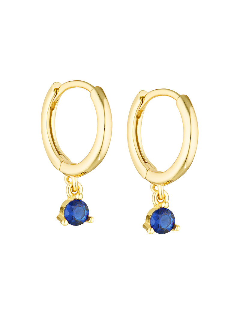 ANGEL CHARM HOOPS - SAPPHIRE