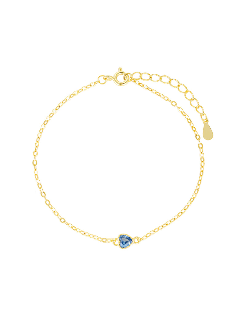 TAKE HEART BRACELET - BLUE TOPAZ