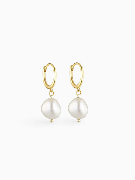 PERLE CHARM HOOPS