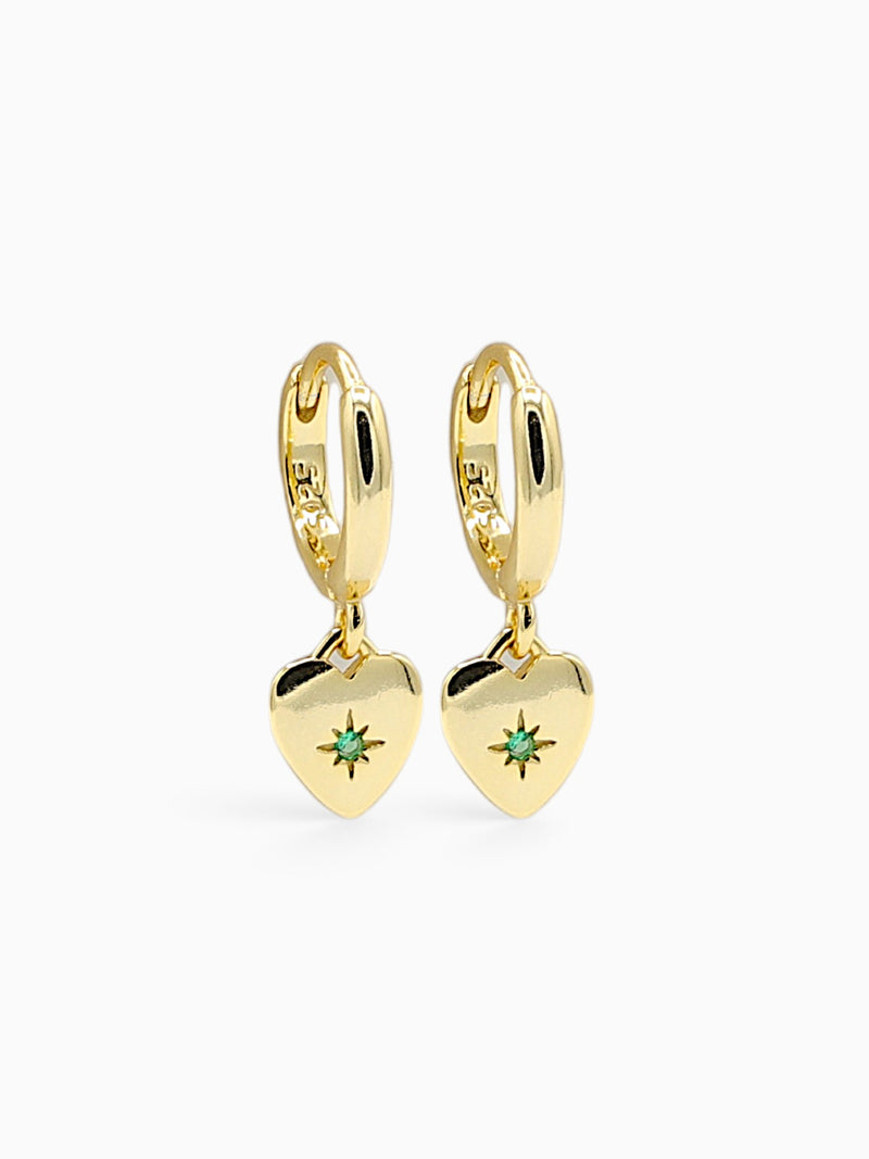 SWIFT CHARM HOOPS - EMERALD