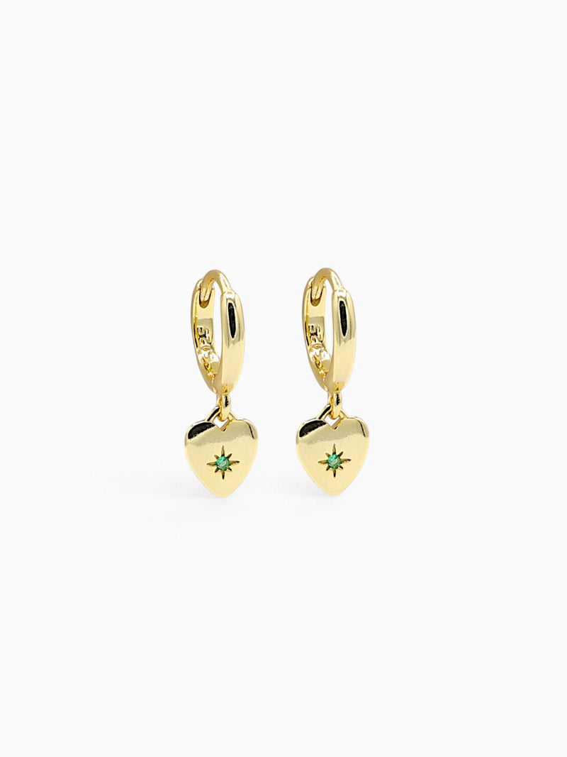 SWIFT CHARM HOOPS - EMERALD