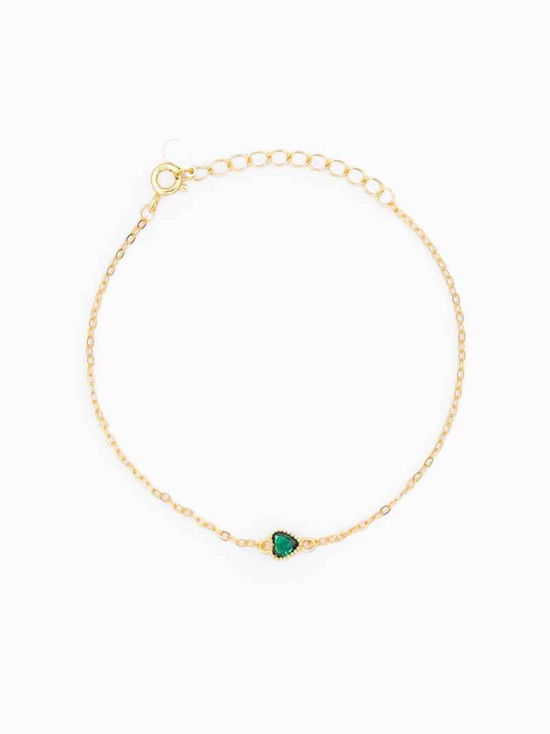 TAKE HEART BRACELET - EMERALD